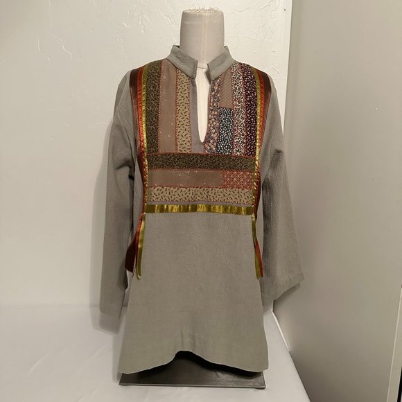 Bird Watchers Linen Pullover 3/4 Sleeve Top [WM Sz M] - Picture 1 of 9